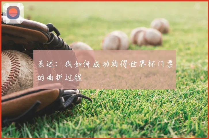 亲述：我如何成功购得世界杯门票的曲折过程